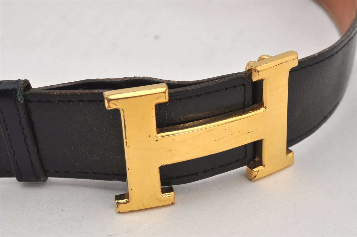 Authentic HERMES Constance Leather Reversible Belt 85cm 33.5