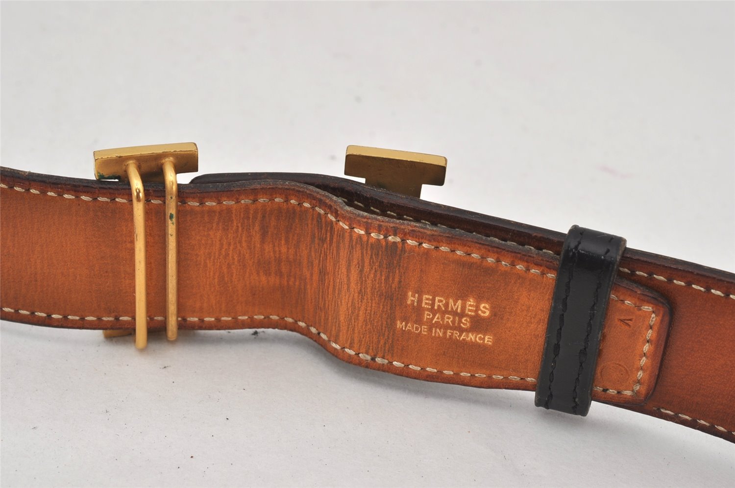 Authentic HERMES Constance Leather Reversible Belt 85cm 33.5