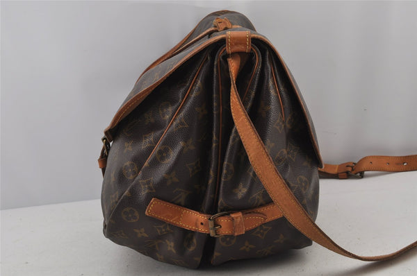 Authentic Louis Vuitton Monogram Saumur 35 Shoulder Cross Bag M42254 LV 7671J