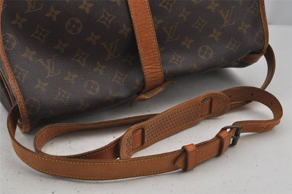 Authentic Louis Vuitton Monogram Saumur 35 Shoulder Cross Bag M42254 LV 7671J