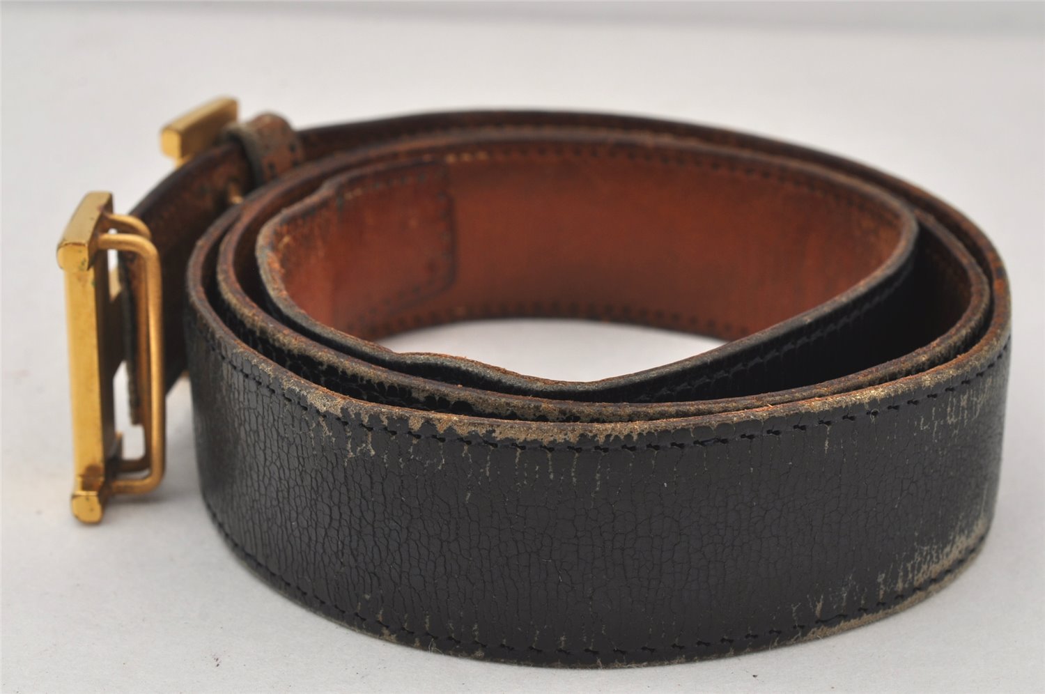 Authentic HERMES Constance Leather Reversible Belt 85cm 33.5