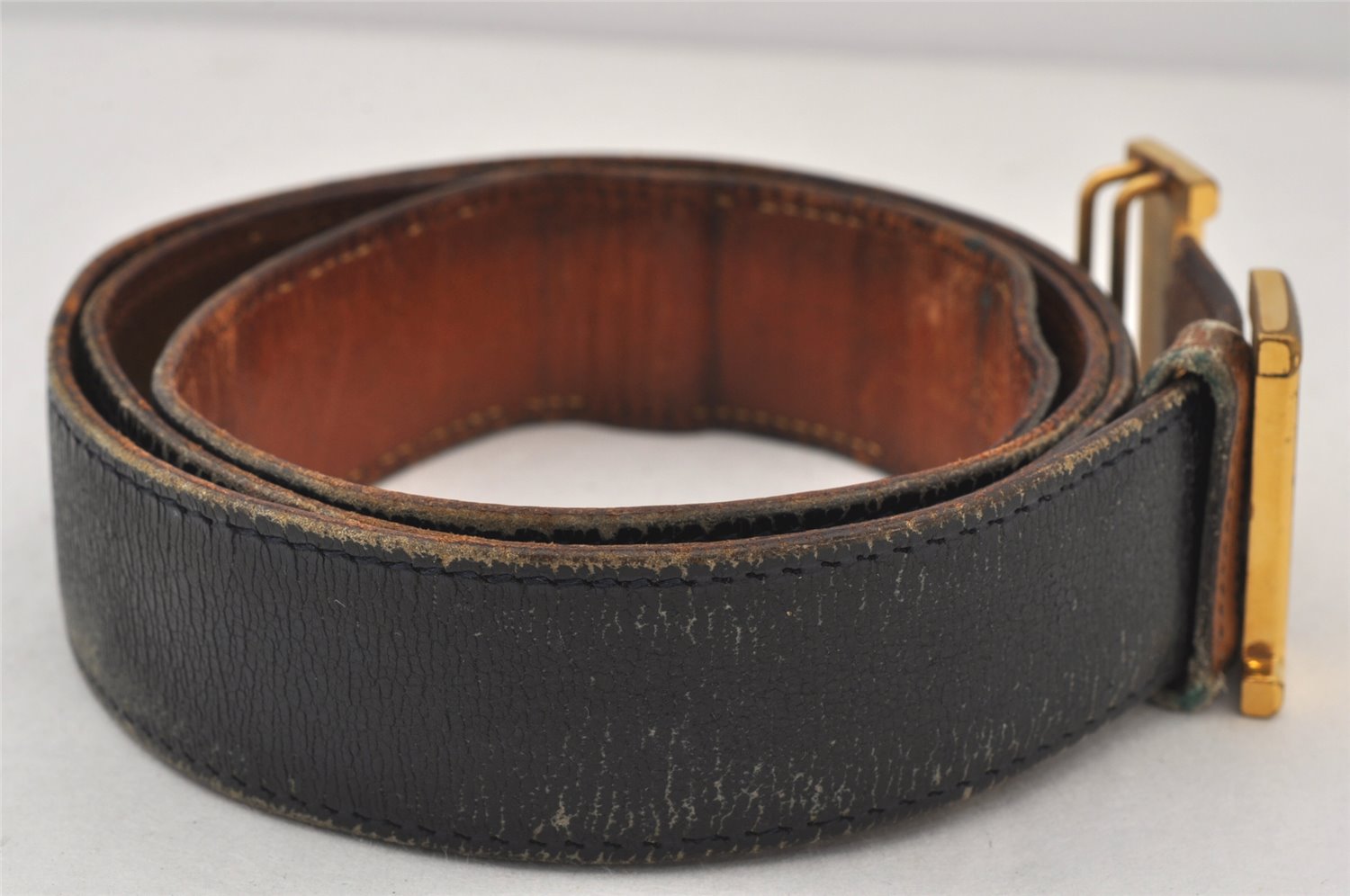 Authentic HERMES Constance Leather Reversible Belt 85cm 33.5