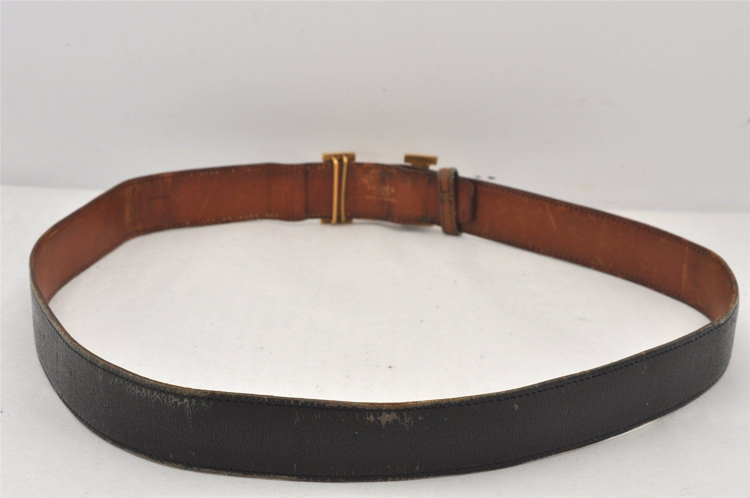 Authentic HERMES Constance Leather Reversible Belt 85cm 33.5