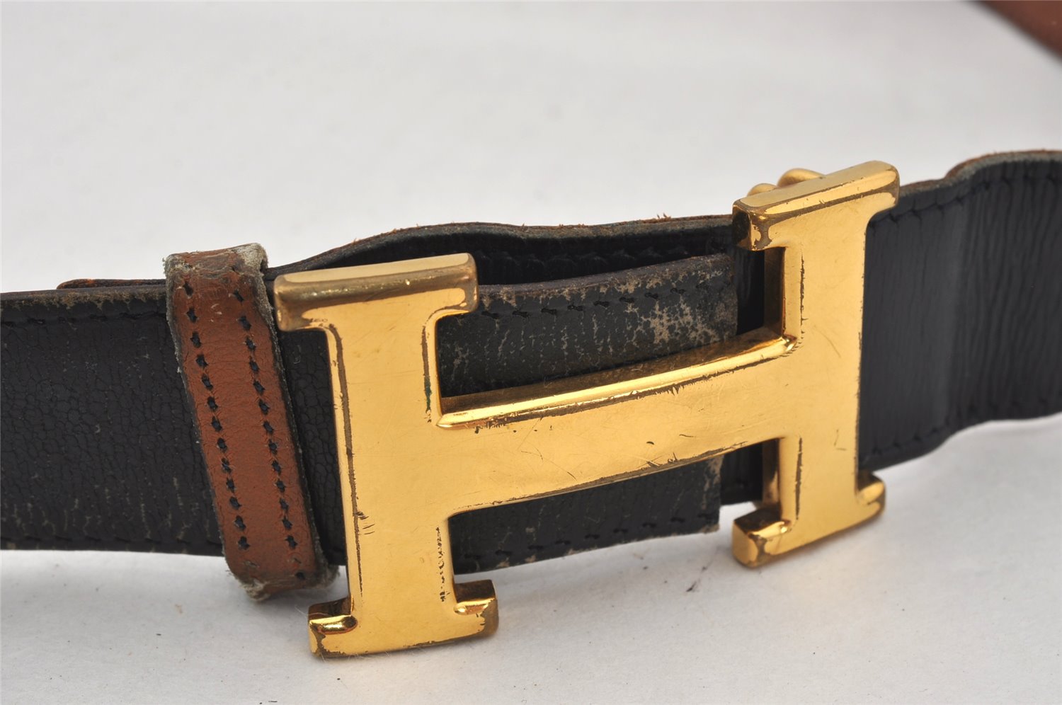 Authentic HERMES Constance Leather Reversible Belt 85cm 33.5