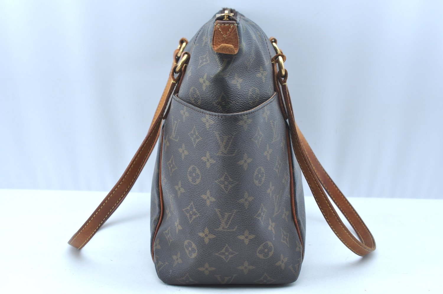 Authentic Louis Vuitton Monogram Totally MM Shoulder Tote Bag M41015 LV 7672J