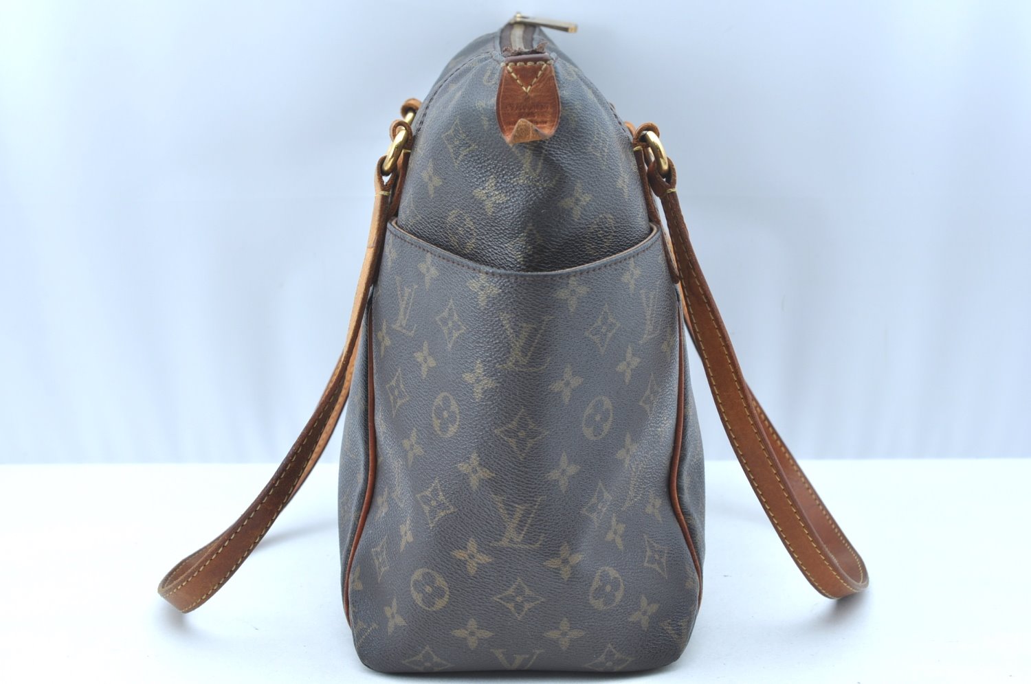 Authentic Louis Vuitton Monogram Totally MM Shoulder Tote Bag M41015 LV 7672J