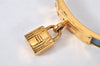 Authentic HERMES Kelly Cadena Bangle Bracelet Gold Blue 7672K