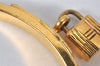 Authentic HERMES Kelly Cadena Bangle Bracelet Gold Blue 7672K