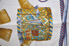 Authentic HERMES Carre 90 Scarf "LES TAMBOURS" Silk Navy Blue 7673I