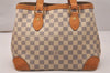 Authentic Louis Vuitton Damier Azur Hampstead PM N51207 Shoulder Tote Bag 7674J