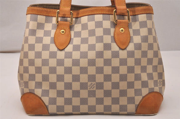 Authentic Louis Vuitton Damier Azur Hampstead PM N51207 Shoulder Tote Bag 7674J