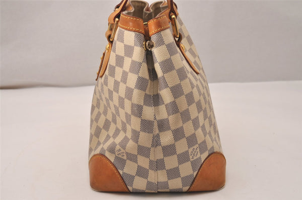 Authentic Louis Vuitton Damier Azur Hampstead PM N51207 Shoulder Tote Bag 7674J