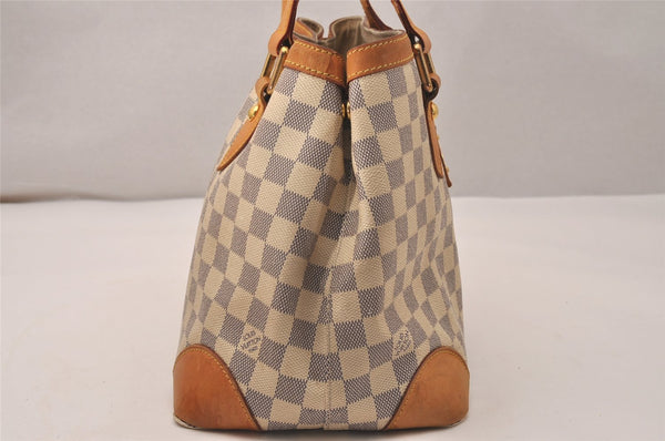 Authentic Louis Vuitton Damier Azur Hampstead PM N51207 Shoulder Tote Bag 7674J
