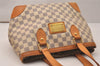 Authentic Louis Vuitton Damier Azur Hampstead PM N51207 Shoulder Tote Bag 7674J