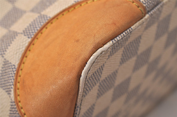 Authentic Louis Vuitton Damier Azur Hampstead PM N51207 Shoulder Tote Bag 7674J