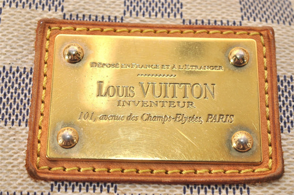 Authentic Louis Vuitton Damier Azur Hampstead PM N51207 Shoulder Tote Bag 7674J