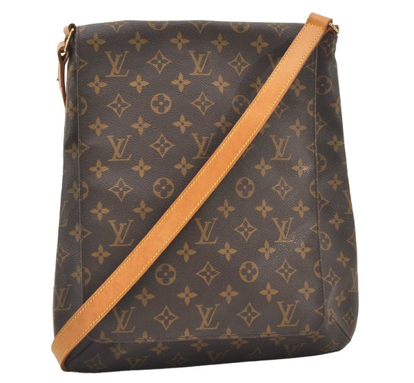 Authentic Louis Vuitton Monogram Musette Shoulder Cross Body Bag M51256 LV 7675J