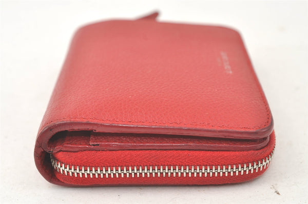 Authentic SAINT LAURENT Vintage Bifold Wallet Purse Leather Red 7675K