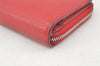 Authentic SAINT LAURENT Vintage Bifold Wallet Purse Leather Red 7675K