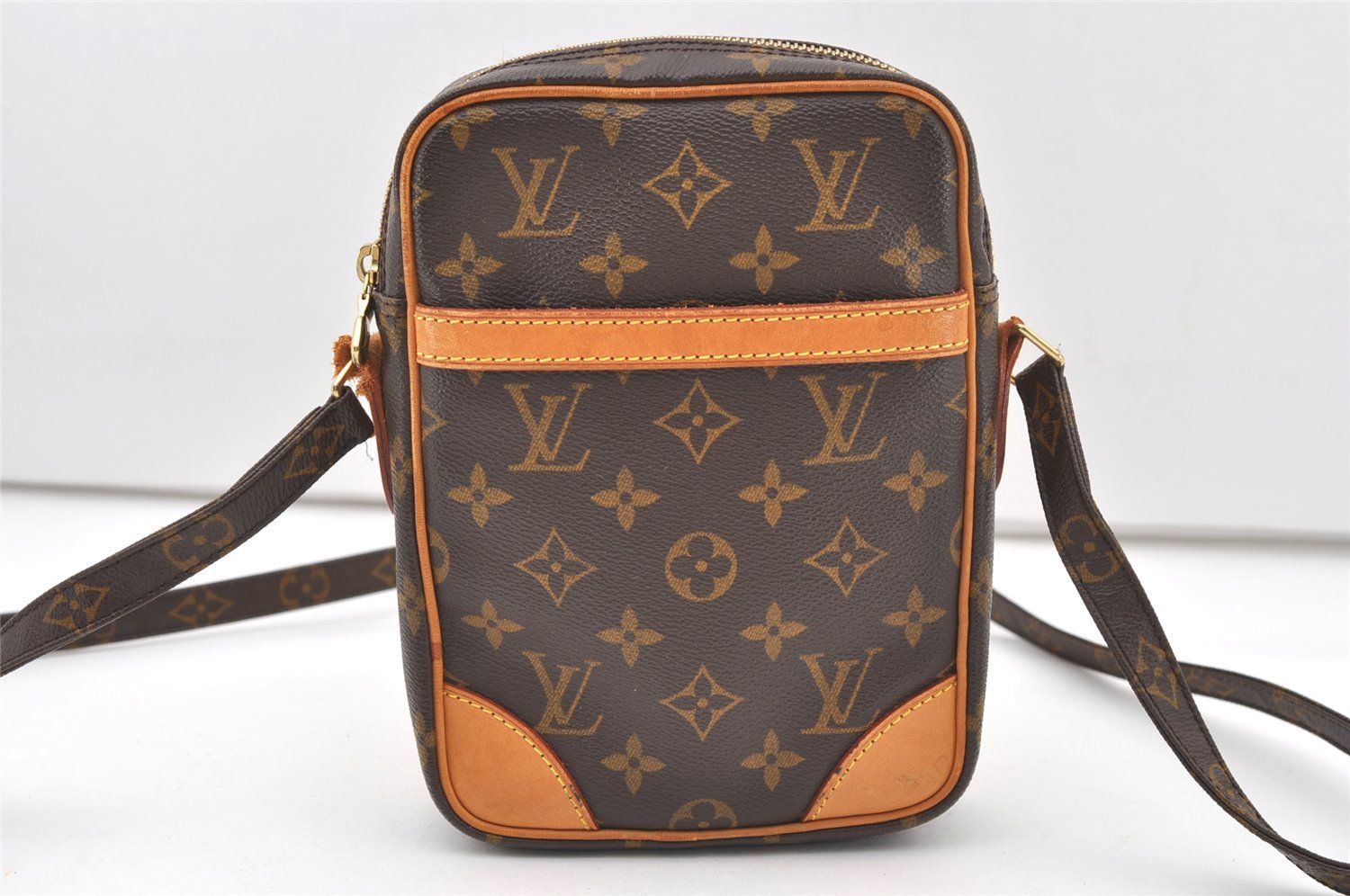 Authentic Louis Vuitton Monogram Danube Shoulder Cross Body Bag M45266 LV 7676J