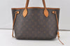 Authentic Louis Vuitton Monogram Neverfull PM Shoulder Tote Bag M40155 LV 7677K