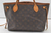 Authentic Louis Vuitton Monogram Neverfull PM Shoulder Tote Bag M40155 LV 7677K