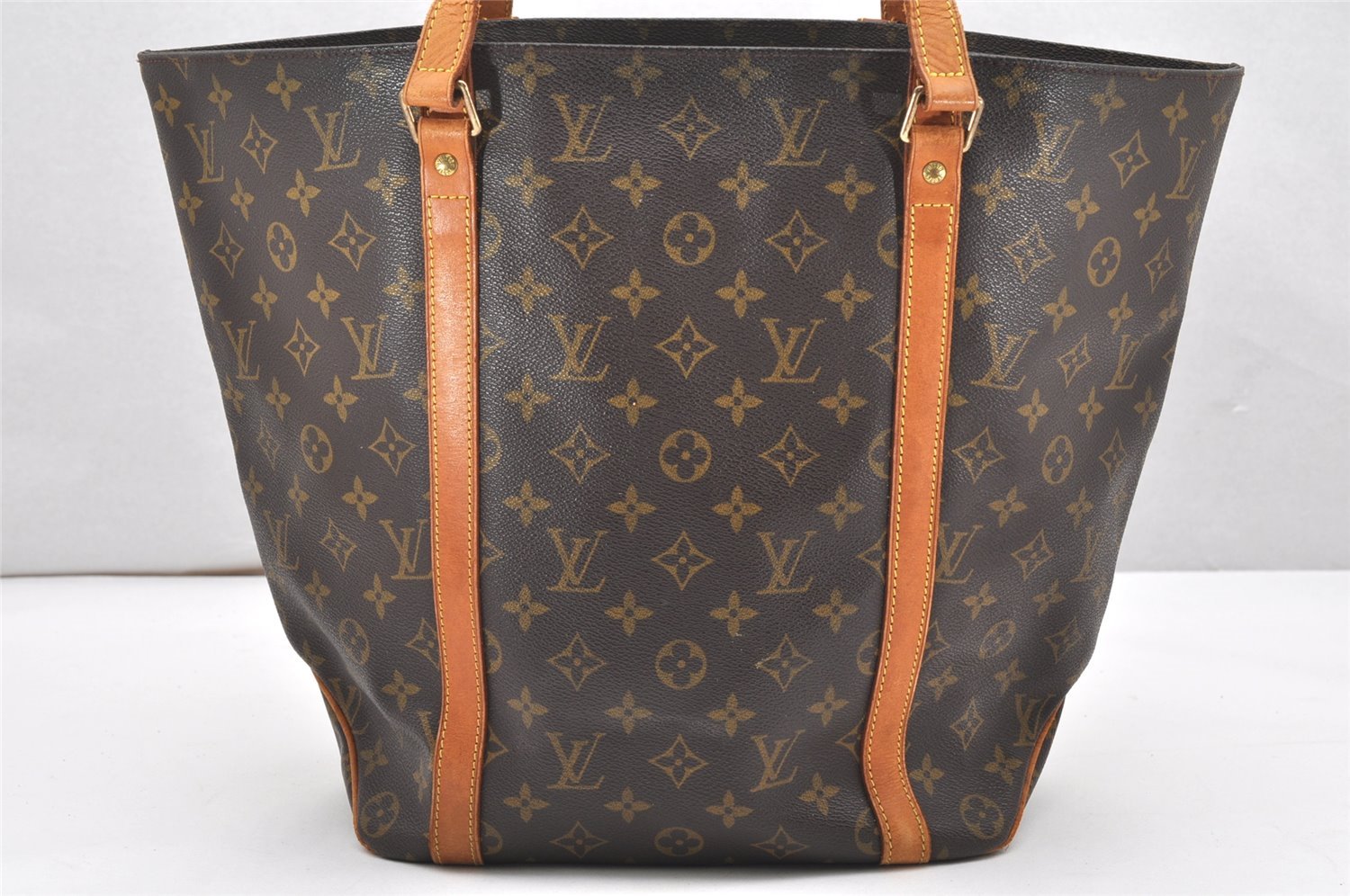 Authentic Louis Vuitton Monogram Sac Shopping PM Tote Bag M51108 LV Junk 7678K