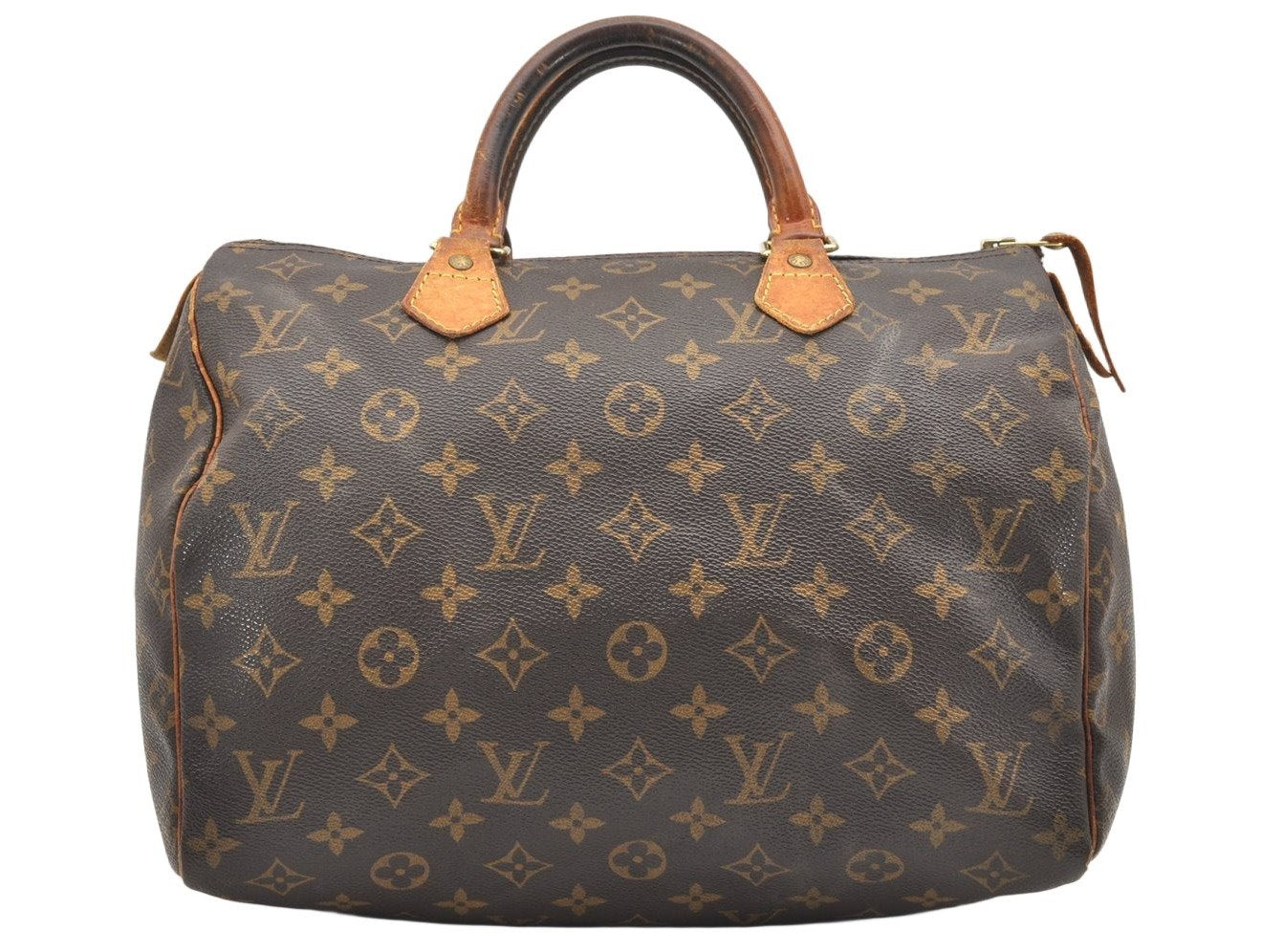 Authentic Louis Vuitton Monogram Speedy 30 Hand Boston Bag M41526 LV 7679K