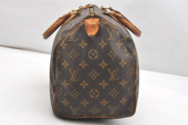 Authentic Louis Vuitton Monogram Speedy 30 Hand Boston Bag M41526 LV 7679K