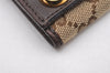 Authentic GUCCI Business Card Holder Purse GG Canvas Leather 245762 Brown 7680I