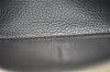 Authentic HERMES Dogon GM Leather Long Wallet Purse Black 7680J