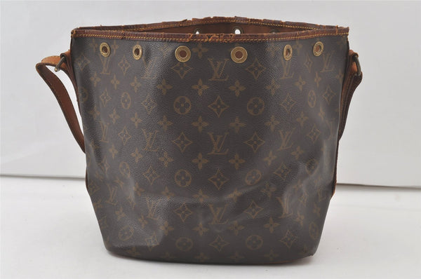 Authentic Louis Vuitton Monogram Noe Shoulder Drawstring Bag M42224 LV 7680K