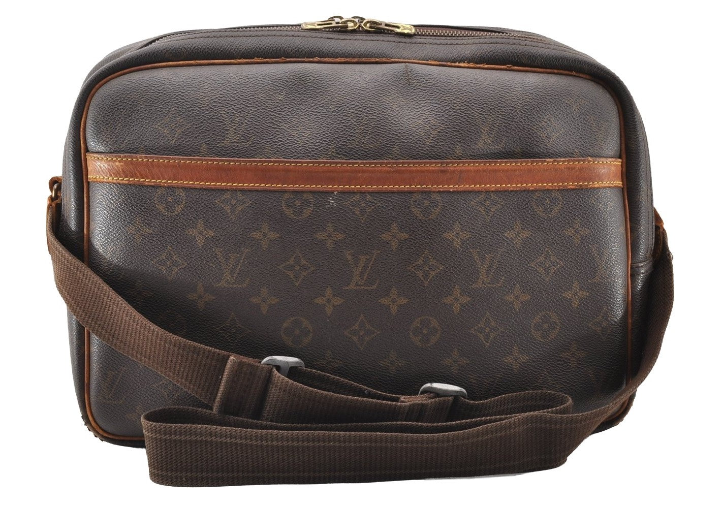 Authentic Louis Vuitton Monogram Reporter GM Shoulder Cross Bag M45252 LV 7681I