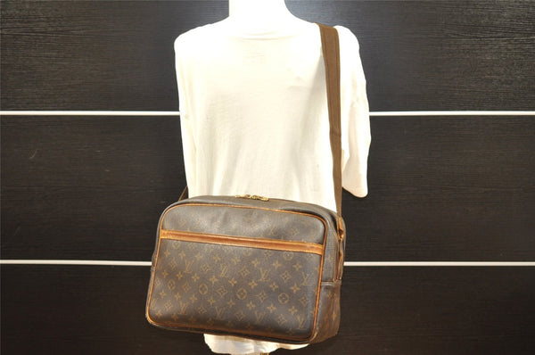 Authentic Louis Vuitton Monogram Reporter GM Shoulder Cross Bag M45252 LV 7681I