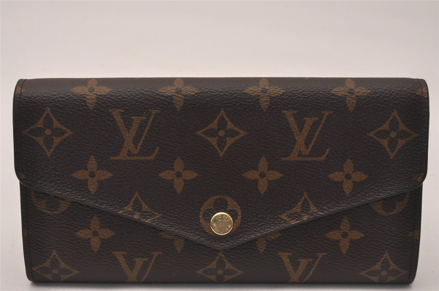 Authentic Louis Vuitton Monogram Portefeuille Sarah Purse Wallet M62235 LV 7681J