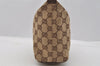 Authentic GUCCI Vintage Hand Bag Purse GG Canvas Leather 34080 Brown 7682I