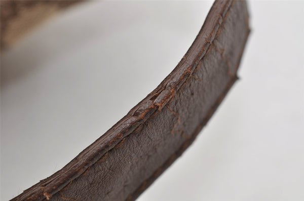 Authentic GUCCI Vintage Hand Bag Purse GG Canvas Leather 34080 Brown 7682I