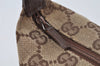 Authentic GUCCI Vintage Hand Bag Purse GG Canvas Leather 34080 Brown 7682I