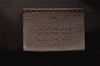 Authentic GUCCI Vintage Hand Bag Purse GG Canvas Leather 34080 Brown 7682I