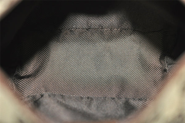 Authentic GUCCI Vintage Hand Bag Purse GG Canvas Leather 34080 Brown 7682I