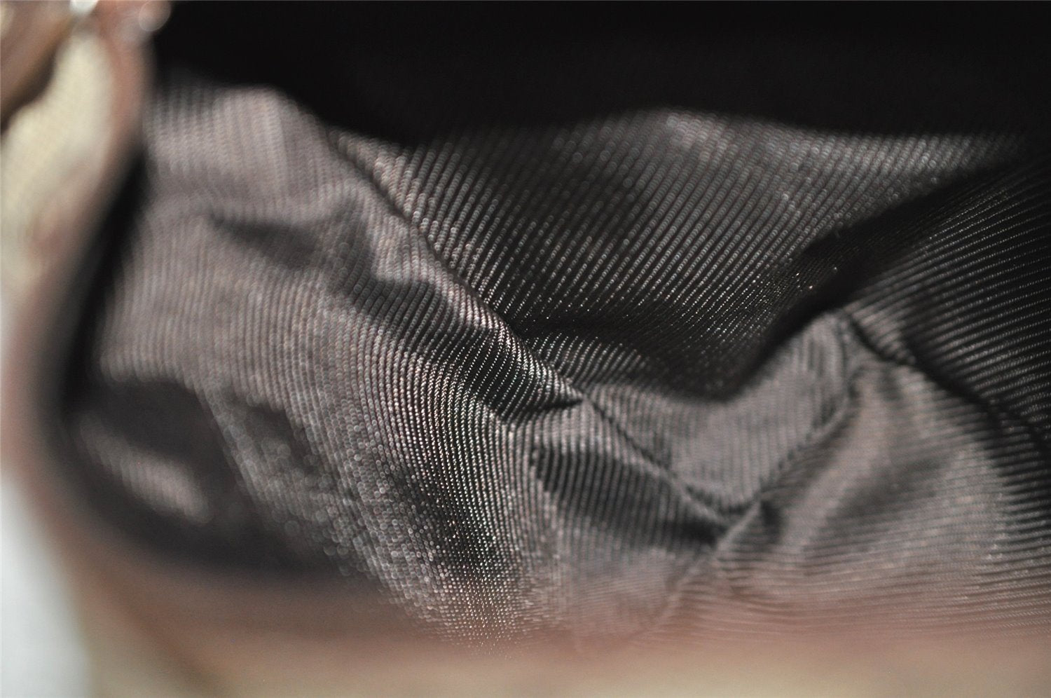 Authentic GUCCI Vintage Hand Bag Purse GG Canvas Leather 34080 Brown 7682I