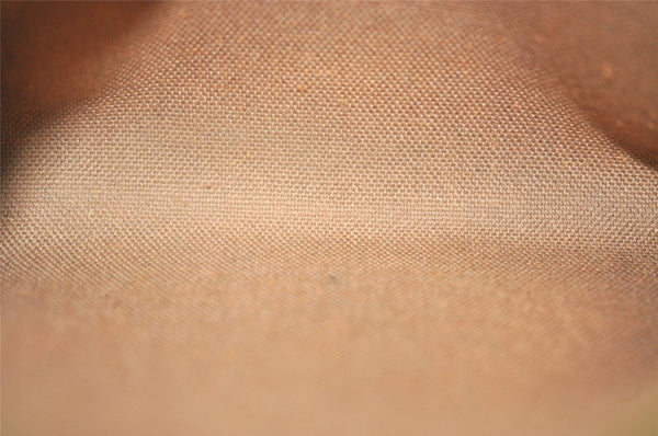 Authentic Christian Dior Honeycomb Chain Shoulder Bag PVC Leather Beige 7683I