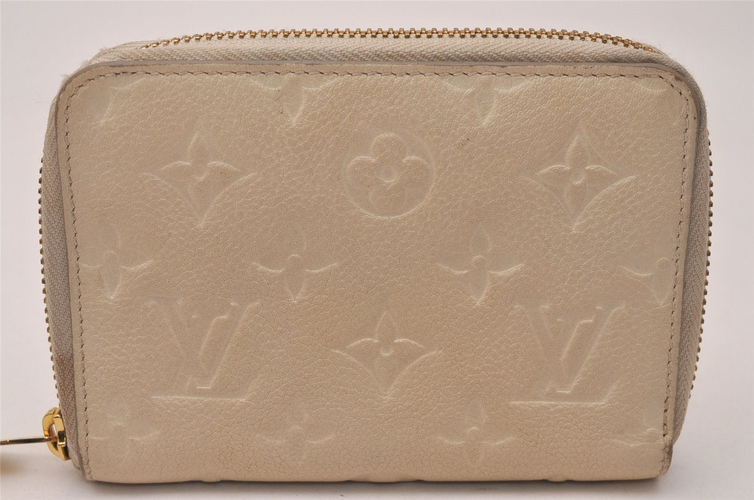 Louis Vuitton Monogram Empreinte Portefeuille Secret Compact Wallet White 7683J