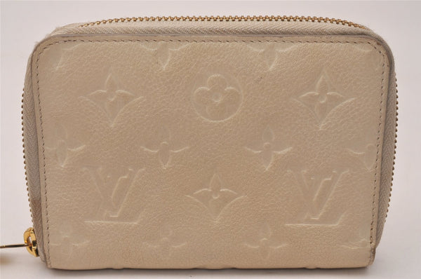 Louis Vuitton Monogram Empreinte Portefeuille Secret Compact Wallet White 7683J