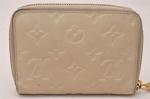 Louis Vuitton Monogram Empreinte Portefeuille Secret Compact Wallet White 7683J