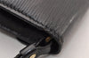 Authentic Louis Vuitton Epi Sellier Dragonne Clutch Bag Black M52612 LV 7684I