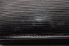 Authentic Louis Vuitton Epi Sellier Dragonne Clutch Bag Black M52612 LV 7684I