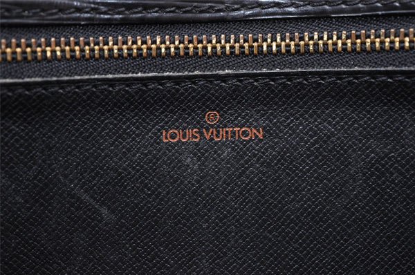 Authentic Louis Vuitton Epi Sellier Dragonne Clutch Bag Black M52612 LV 7684I