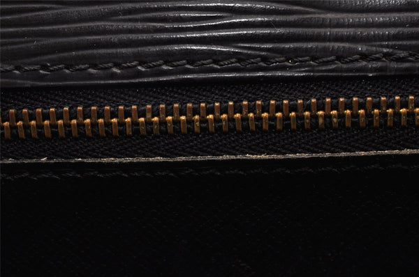 Authentic Louis Vuitton Epi Sellier Dragonne Clutch Bag Black M52612 LV 7684I
