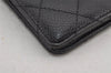 Authentic CHANEL Matelasse Caviar Skin CC Logo Bifold Long Wallet Black 7684J